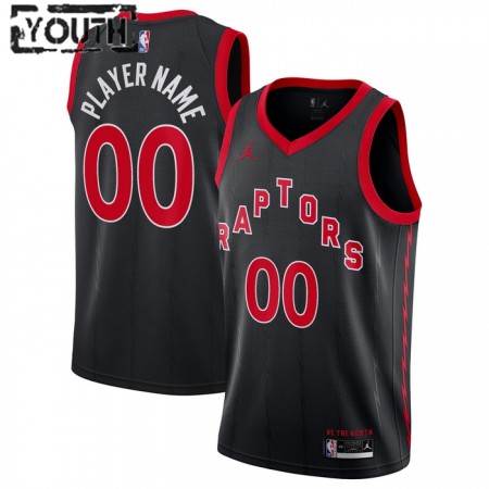 Camiseta Niños NBA Toronto Raptors Personalizadas 2022-23 Jordan Statement Edition Negro Swingman